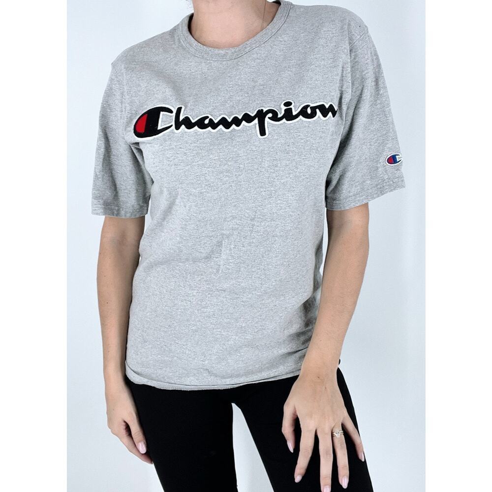 Vintage Champion Gray Crewneck Short Sleeve Tee T-Shirt Size Medium